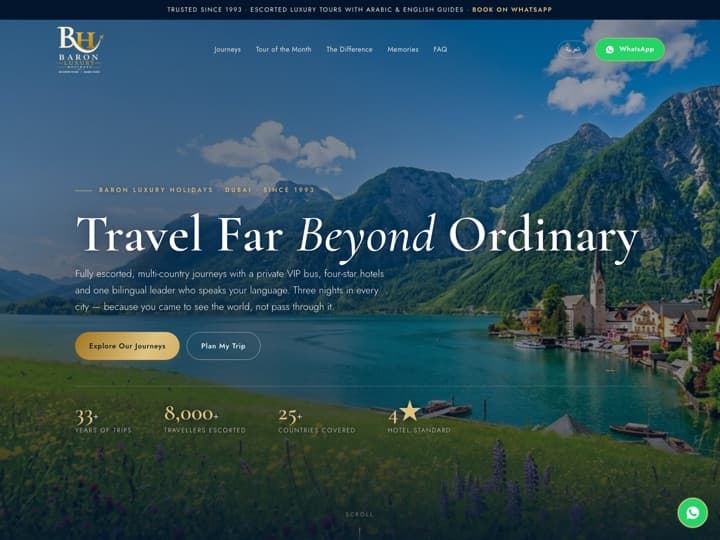 Baron Luxury Holidays — Travel website
