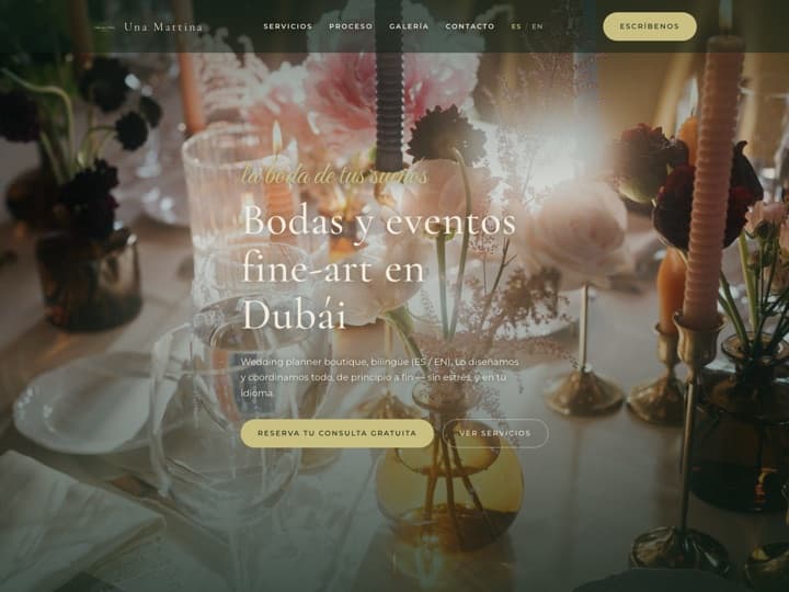 Una Mattina Eventos — Events website