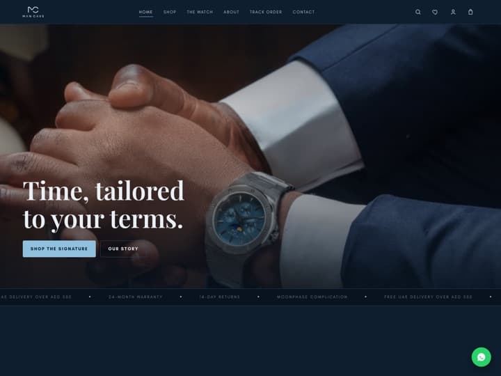 Man Cave — E-commerce website